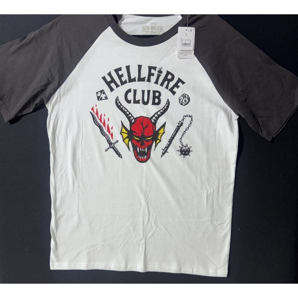 Hellfire Club Stranger Things Baseball Cotton TShirt Unisex Medium